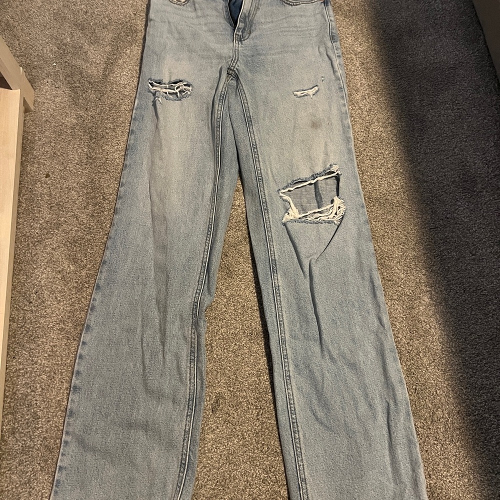 Pacsun Distressed Light Blue Women's Jeans